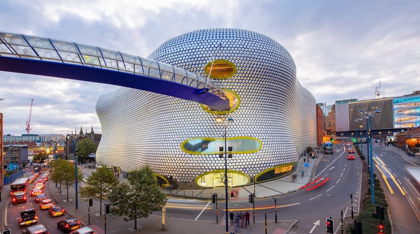 The disc-covered Selfridges building at the Bullring